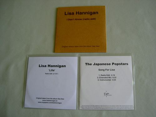 Lisa hannigan job lot of 3 promo cd singles i don&#039;t know the japanese popstars