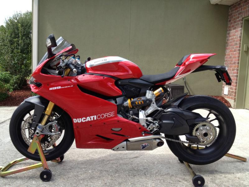 2013 Ducati 1199R Panagale Superbike 5 yr bike/tire/rim warranty, DP Rearsets