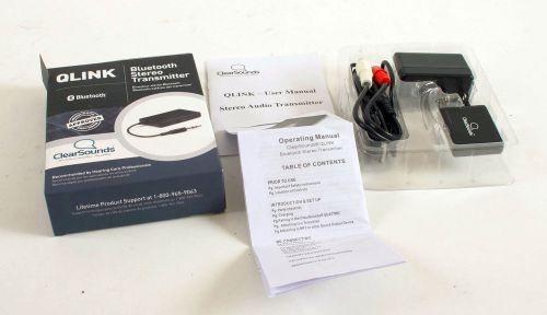 Clearsounds qlink bluetooth stereo transmitter for the hearing impaired