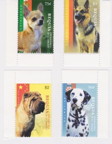 Bequia of St Vincent - Dogs of the World, 2009 - Set of 4 MNH
