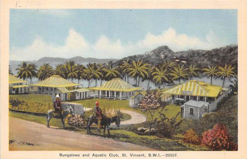 St vincent, bwi ~ bungalows &amp; aquatic club overview, people ~ dated 1939