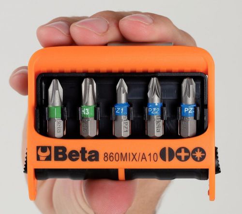 Beta tools 860mix/a10 10 bits +bit holder +case magnetic pozi 1-3 phillips