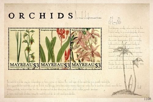 Mayreau Grenadines of St. Vincent - Orchids, 2011 - 1108 Sheetlet of 4 MNH