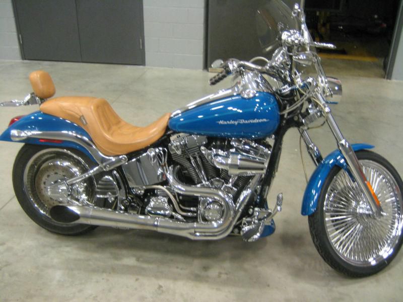 HARLEY DAVIDSON SOFTAIL DUECE FUEL INJECTED TEAL W/ TONS OF CHROME/CUSTOM PARTS