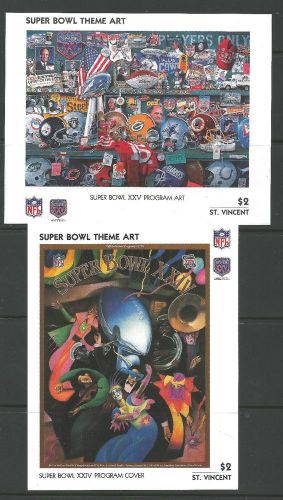 05271403 St Vincent Sc 1425-1449 Football/Super Bowl Imp set of 25 1991 cv$60.00