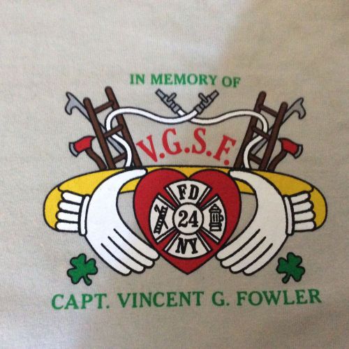 FDNY Captain Vincent G. Fowler Memorial T-Shirt-SZ~L