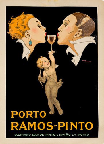 Porto ramos rene vincent lithograph 1940c on linen excellent