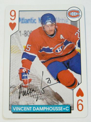 Vincent damphousse montreal canadiens autographed card #3 coa