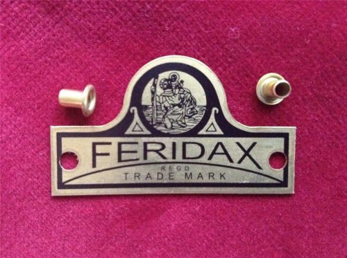 FERIDAX seat badge as fitted to VINCENT HRD motorcycles