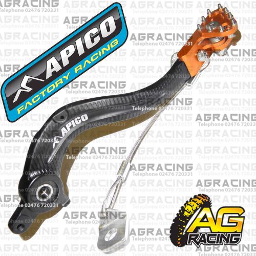 Apico Black Orange Rear Brake Pedal Lever For Husaberg TE 300 2011 MotoX Enduro