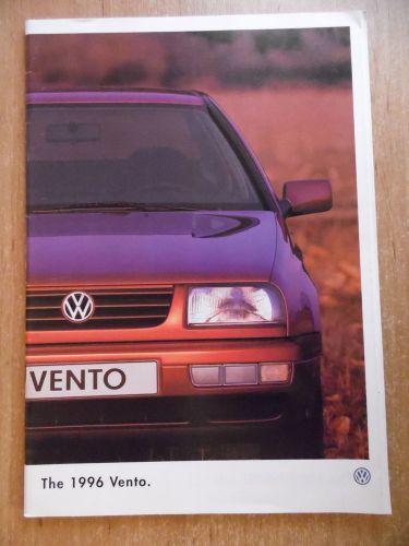 Car sales brochure - vw volkswagen - the 1996 vento - 44 pages