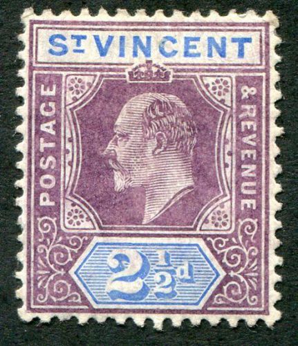 ST VINCENT 74 Very Nice Mint Hinged Issue EDWARD VII UPTOWN 15351