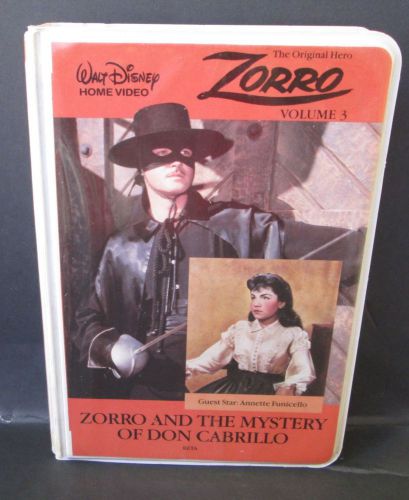 DISNEY ZORRO VOLUME 3 BETA VIDEO TAPE, Mystery of Don Cabrillo, Betamax