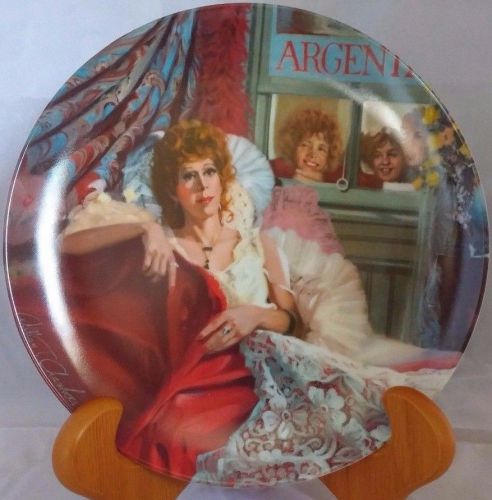 Knowles china company annie and miss hannigan collector&#039;s plate 1986 8.25&#034; coa