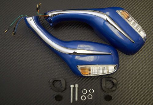 8mm electric rearview mirrors moped motorcycle scooter terminator vento blue