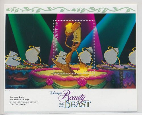 AB7-0675 St Vincent Beauty and the Beast Walt Disney good sheet MNH