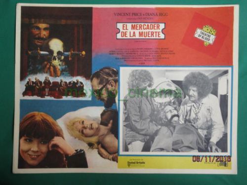 Vincent price theatre of blood horror diana rigg skull mexican lobby card 3