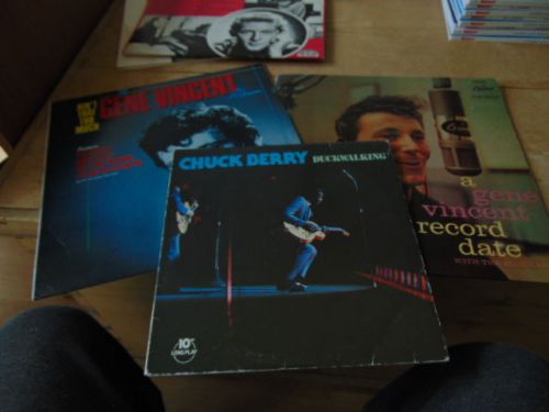 3 Classic Rock n&#039;roll LPs- 2 Gene Vincent + Chuck Berry 10&#034;.