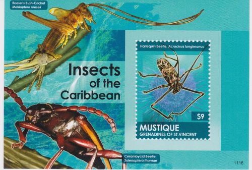 Mustique of St Vincent - Insects of the Caribbean, 2011 - 1116 S/S MNH
