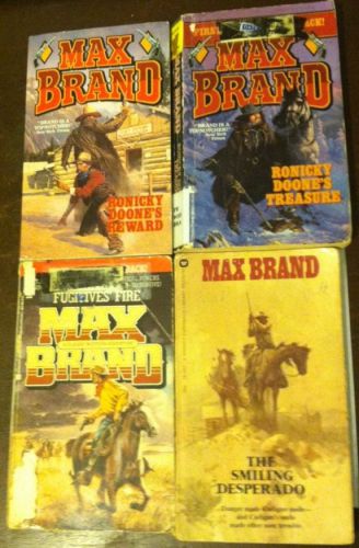 Book LOT OF 4 MAX BRAND The Smiling Desperado Fugitives Fire Ricky Doone&#039;s ...