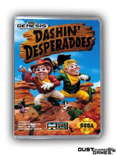 Dashin&#039; Desperados Sega Genesis GEN GameCase/Box Professional Quality!!!