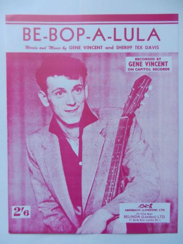 Gene vincent - be bop a lula - sheet music