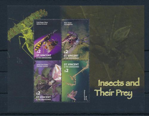 [33181] St. Vincent &amp; Grenadines 2005 Insects and their prey MNH Sheet