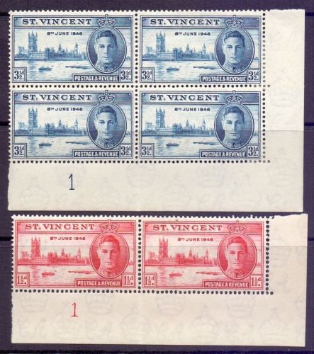 KGVI St Vincent Blocks Stamps