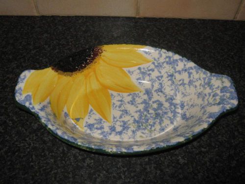 Poole pottery AU GRATIN / SERVING DISH - Sunflower Vincent By ANITA HARRIS