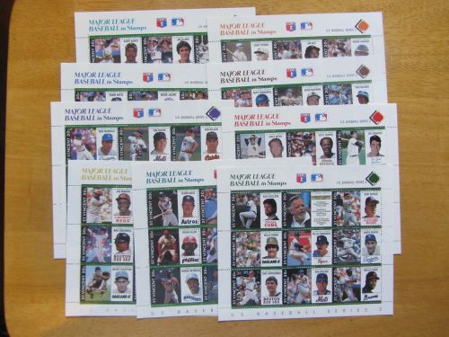 MAJOR LEAGUE BASEBALL St. Vincent 9 shts of 9 stamps each MNH US Baseball ser. 2