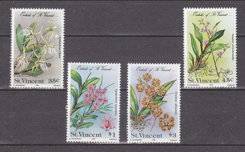 St. vincent 1985 orchides mnh (58-86)