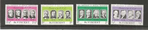 St vincent mm 200th anniv of american independence set of four  ref 832
