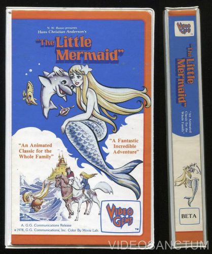 JAPANESE ANIMATION BETA NOT VHS THE LITTLE MERMAID 1975 VIDEO GEMS EMBEDDED CLAM