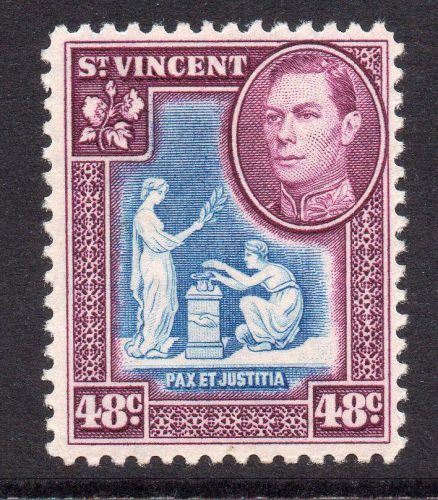 St Vincent 48 Cent Stamp c1949-52 Mounted Mint