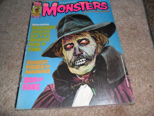famous monsters of filmland magazine vincent price cover