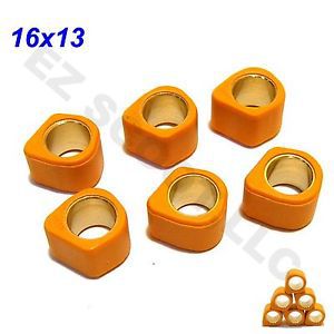 HIGH PERFORMANCE SLIDING 6GR VARIATOR ROLLER WEIGHTS 16x13mm GY6 4STROKE SCOOTER
