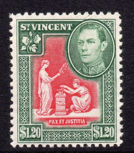 St Vincent 1.20 Dollar Stamp c1949-52 Mounted Mint