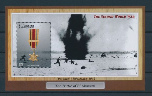 LE47486 St Vincent medals World War II military good sheet MNH