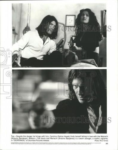 1994 Press Photo Salma Hayek and Antonio Banderas star in &#034;Desperado&#034;