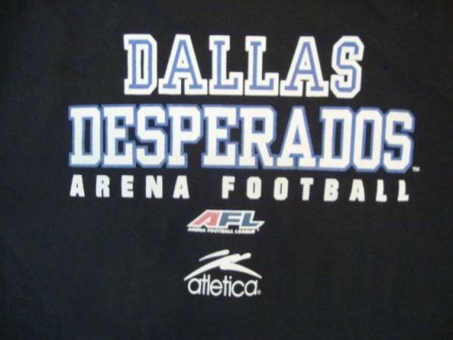Dallas Desperados Arena Football AFL Souvenir Black T Shirt XL