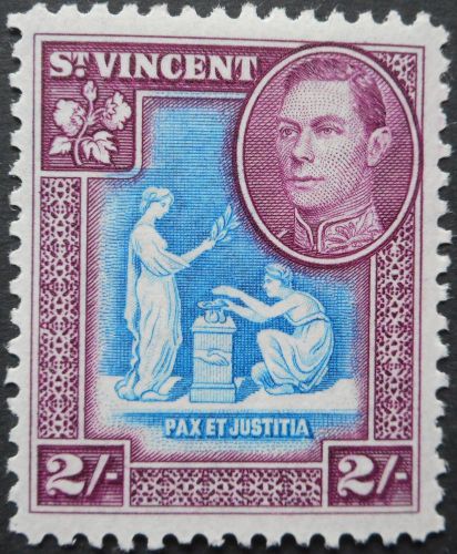 St vincent 1938 2/- sg 157 mint